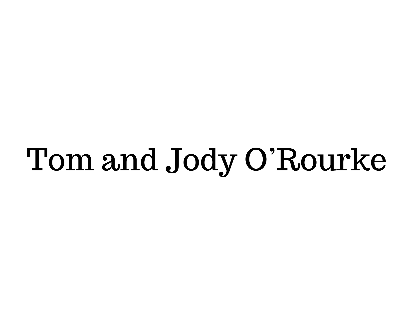 Tom and Jody O'Rourke (2)